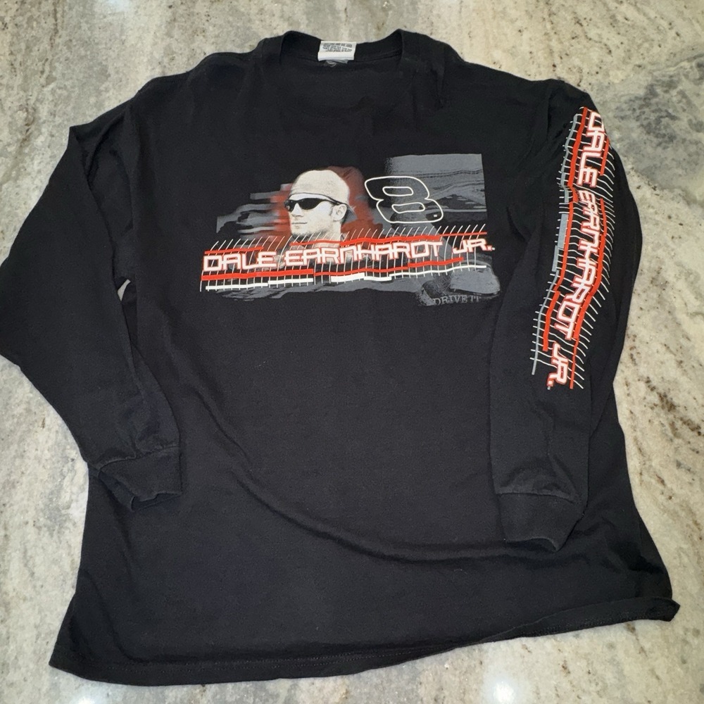 Rare VTG WINNERS CIRCLE Dale Earnhardt Jr. NASCAR Long Sleeve Shirt 2000s Sz XXL
